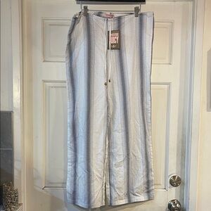 Juicy Couture White and Black Wide Leg Pants